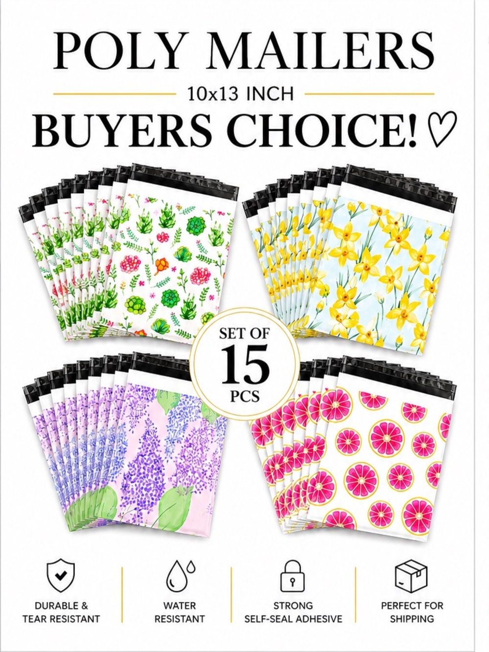 (15!) Poly Mailers – Buyers Choice! 10x13 - Picture 2 of 7